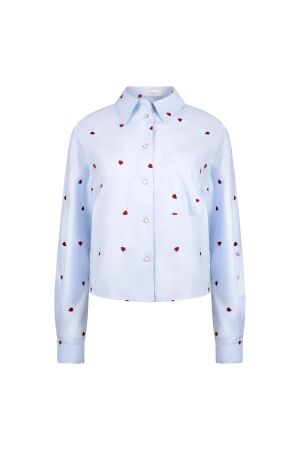 NUKUS Sorrento Blouse Heart 371 sky/kiss