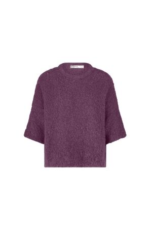 Summum Woman Sweater soft boucle knit 324 Wineberry
