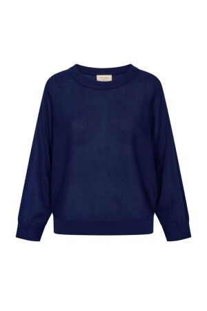 Freequent Metallic knit bat sleeve Patriot blue