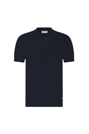 Born with Appetite Richard Knitted Polo Ss Halfzip 4001 Navy